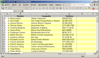 DataGrid sin CSS exportado a Excel